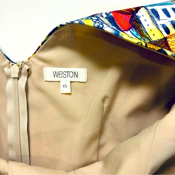 Anthropologie Weston City Scape Peplum Top Size XS - Picture 4 of 7